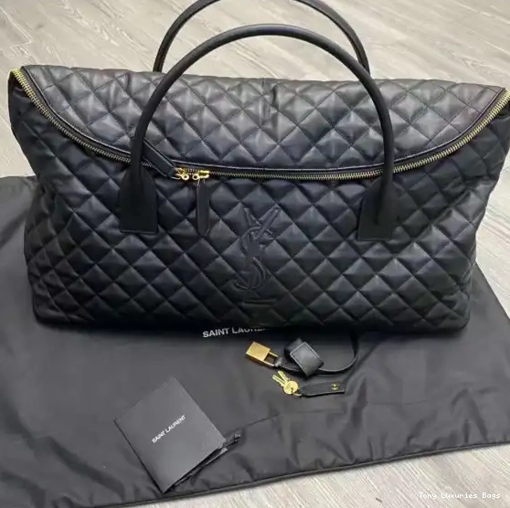 Tony Luxuries ES QUILTED TRAVEL YSL IN GIANT BAG LEATHER 0530